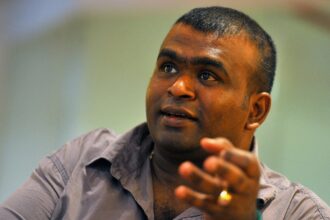 Piarapakaran S., the president of AWER, speaking about Malaysia's energy security and policy challenges.