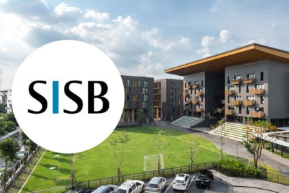 View of the SISB school campus and logo, analyzed by Krungsri as a top defensive equity pick for long-term growth.