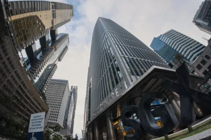 The SGX Centre in Singapore where tech stocks like AEM Holdings are traded amidst rising artificial intelligence demand.
