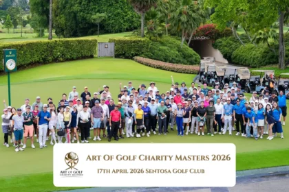 Group photo of participants at the Art of Golf Charity Masters 2026, raising funds for the BT-BAF initiative.