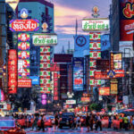 A vibrant street scene in Bangkok's Chinatown, showcasing the domestic economy managed by the central bank.