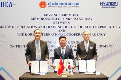 A modern technical training facility in Vietnam where students develop skills through a Hyundai industrial partnership.