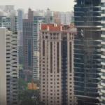 Modern high-rise residential buildings in Singapore, highlighting the latest trends in the private home market.