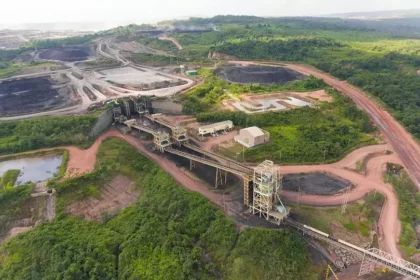 An aerial view of a sprawling coal mining facility representing the strategic infrastructure assets of BIPI.