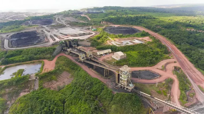 An aerial view of a sprawling coal mining facility representing the strategic infrastructure assets of BIPI.