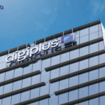 The DigiPlus logo displayed on a modern office building exterior
