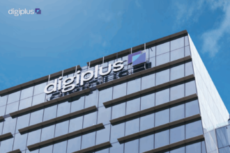 The DigiPlus logo displayed on a modern office building exterior
