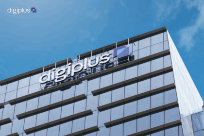 The DigiPlus logo displayed on a modern office building exterior