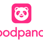 The official pink and white mascot logo represents the regional on-demand delivery network managed by Foodpanda.