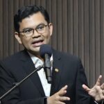 Malaysia's Economy Minister Akmal Nasrullah Mohd Nasir speaking at a press conference regarding fuel subsidy updates.